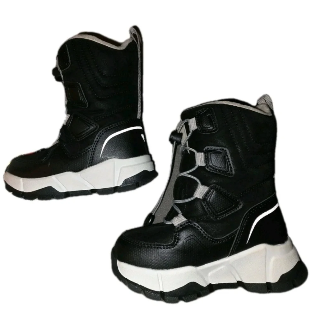 NWOT HOBIBEAR Black Snow Boots For Toddler Size 10